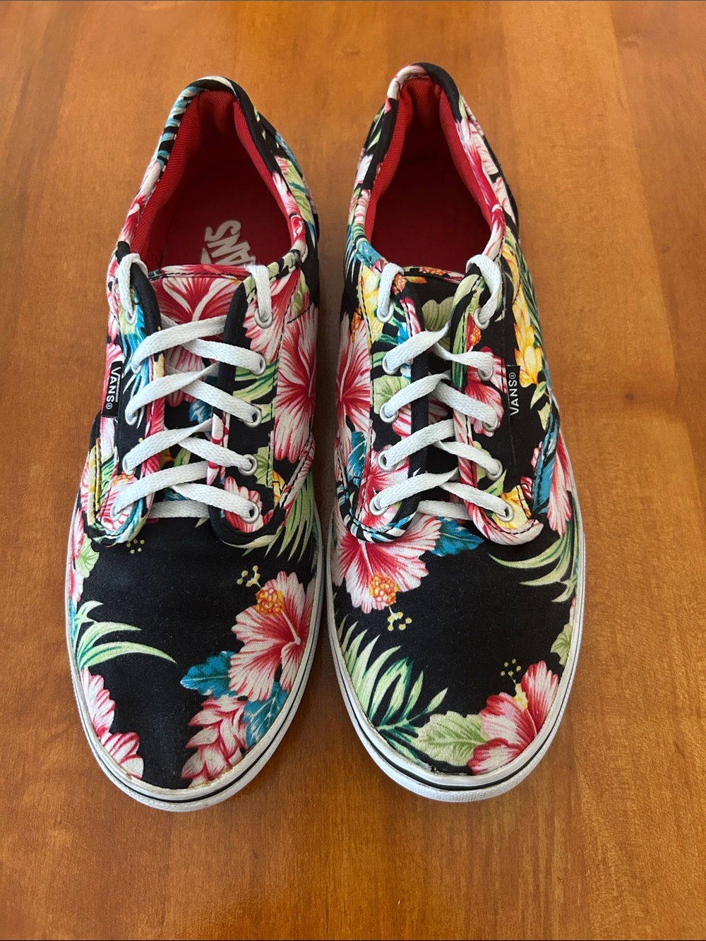 Vans Hawaiian Tropical Floral Canvas Low-Top Sneakers Women’s 11/Men’s 8.5 - Picture 2 of 10